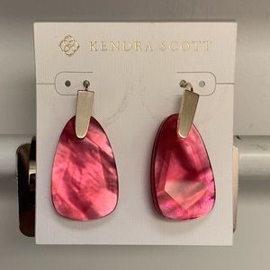 Kendra Scott Blush Pink and Silver Drop Earrings